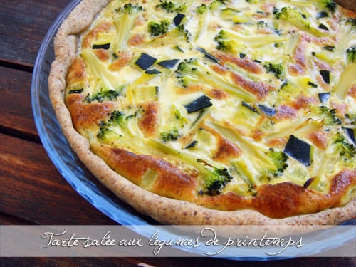 Tarte salée aux légumes de printemps