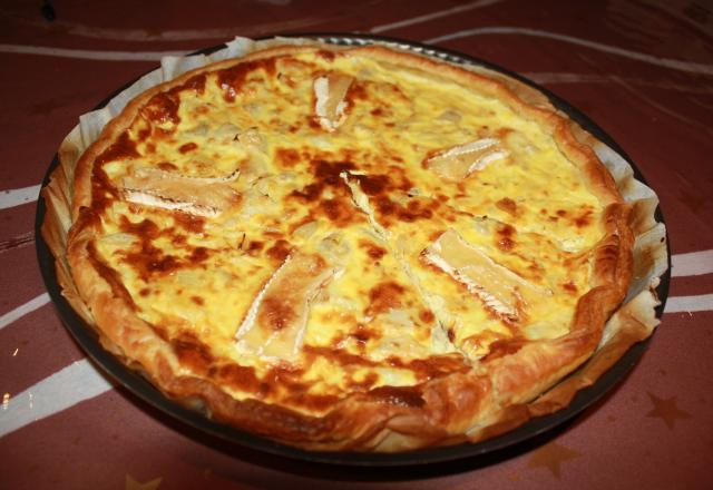 Quiche au cœurs d'artichaut et Coulommiers