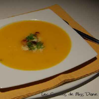 Potage de courge musquée 'butternut' et de fenouil