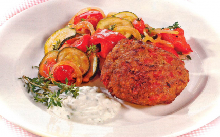 Boulettes de viande au poivrons, sauce "fromagère"