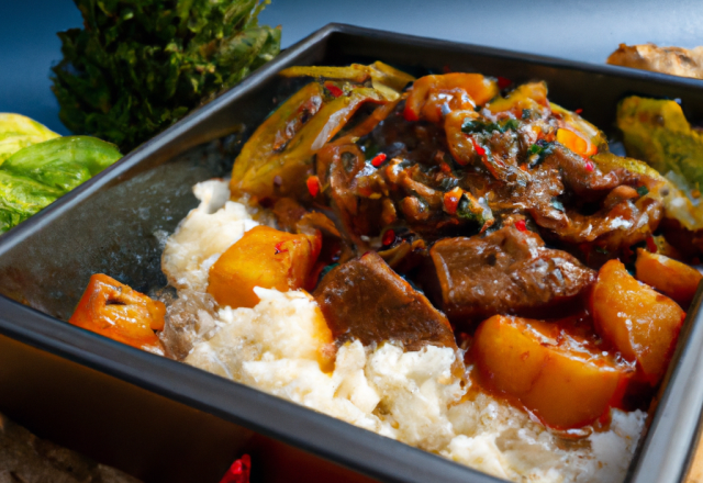 Bento de cœur de bœuf sauté traditionnel