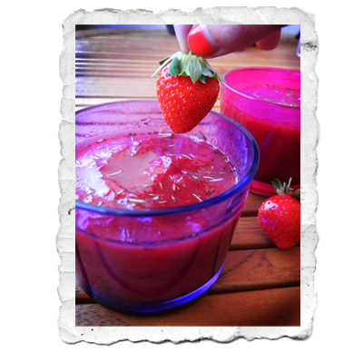 Compote fraises romarin