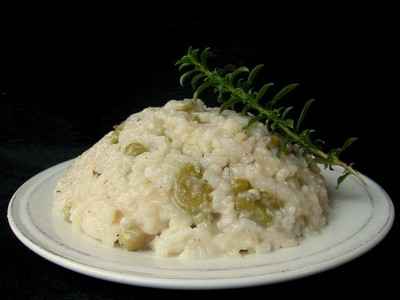 Risotto aux 2 pois