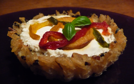 Tartelettes de riz aux poivrons grillés