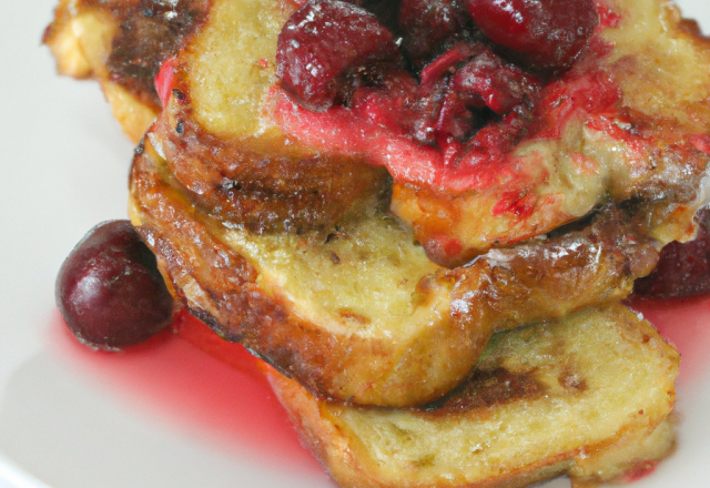 Pain perdu aux cerises