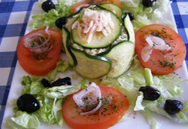 Surimi enrobé de courgettes