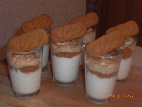 Mousse au chocolat blanc et speculoos