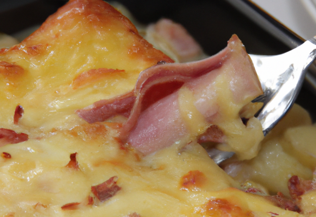 Gratin dauphinois au jambon