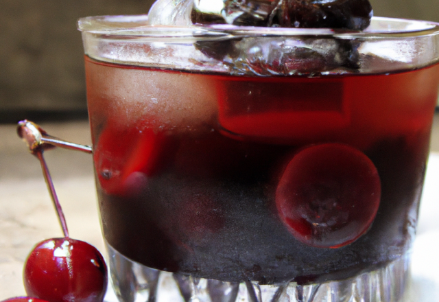 Forêt noire glacée à l'eau de vie de cerises