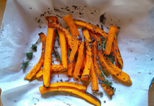 Frites de courge Butternut au parmesan et herbes de Provence