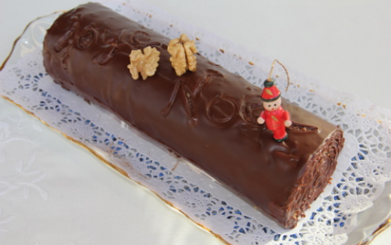 Bûche de Noël aux noix