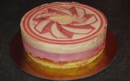 Entremets acidulé citron-framboise