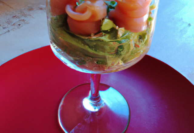 Verrine avocat saumon