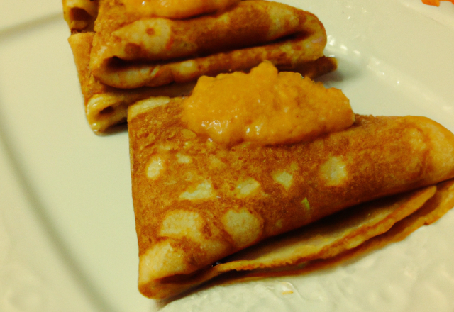 Petites aumônières de crêpes au curry