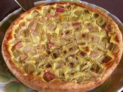 Tarte à la rhubarbe aérienne