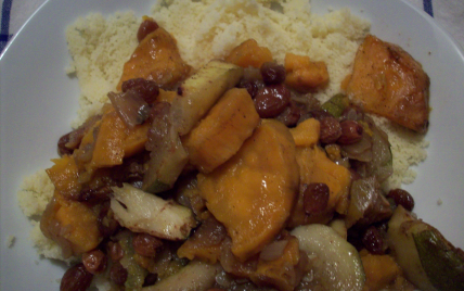 Tajine de courgettes et patates douces