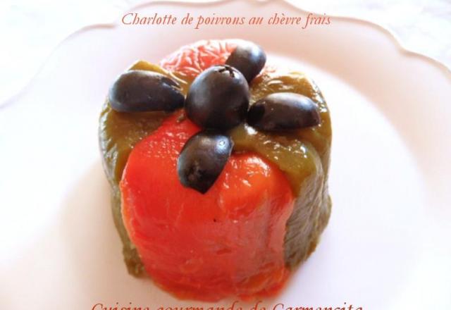 Charlotte de poivrons et chèvre frais