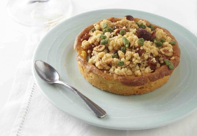 Tartelettes de fruits caramélisées et Streusel maison