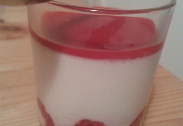 Panna cotta et ses framboises