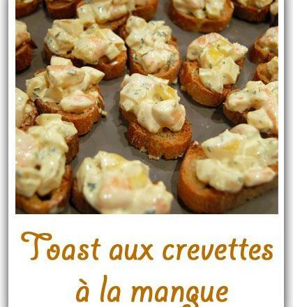 Toasts aux crevettes à la mangue