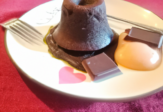 Fondant au chocolat et sa pointe de vanille