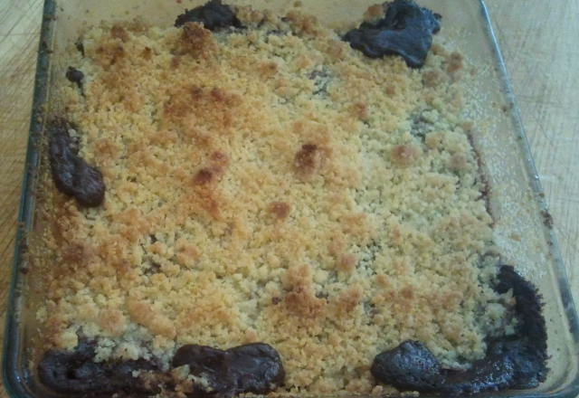 Crumble au chocolat, beurre salé