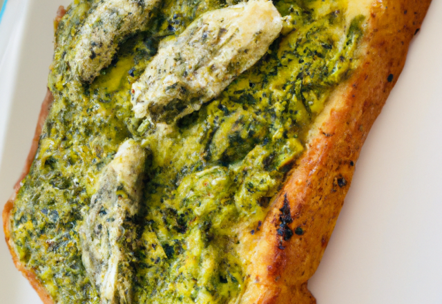 Toast omelette pesto marine