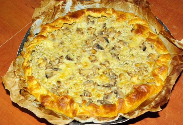 Tarte aux champignons économique