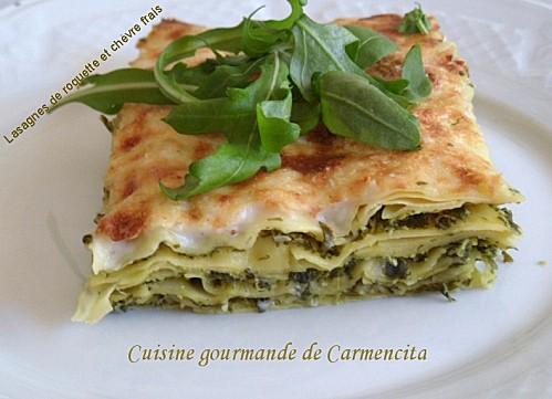 Lasagne à la roquette et au chèvre frais