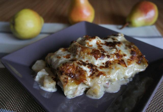 Lasagnes au Roquefort et aux poires