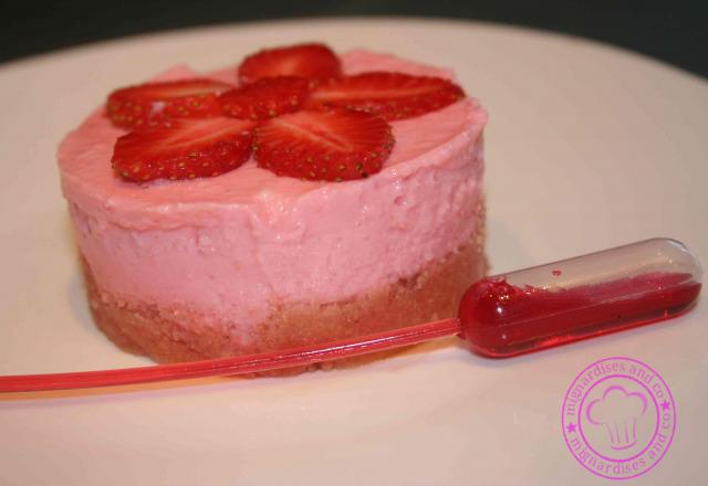 Cheesecake tout rose à la fraise