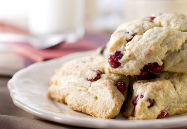 Scones aux cranberries et à l'orange