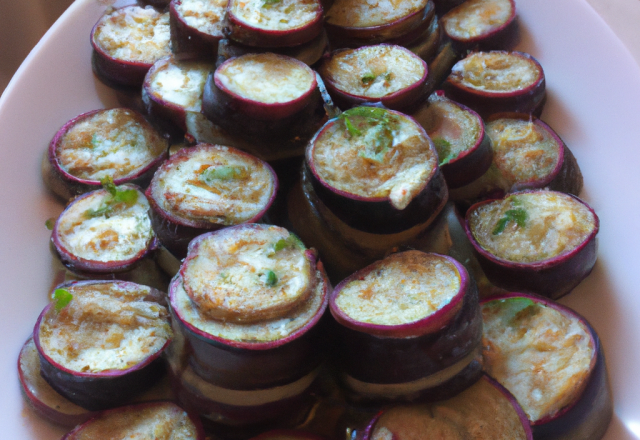 Petits roulés d'Aubergine frais