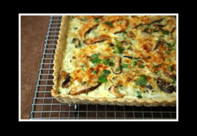 Quiche champignons et cerfeuil sans lactose