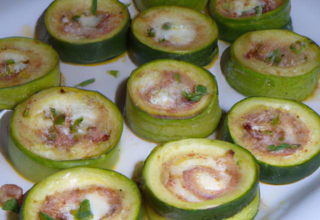 Petits roulés de courgettes