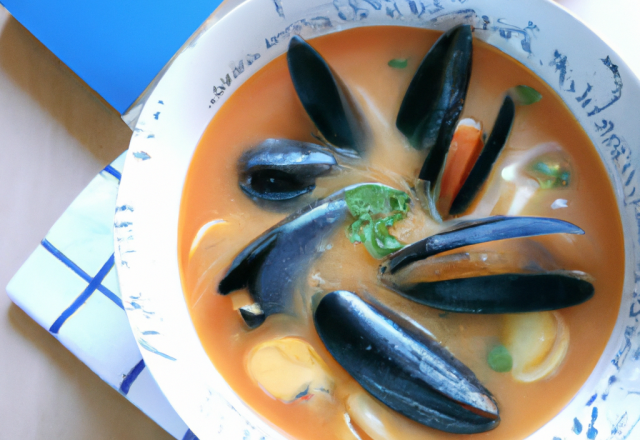 Soupe simple aux moules