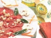 Carpaccio de "Blanc-Bleu-Belge" au Bouquet des Moines