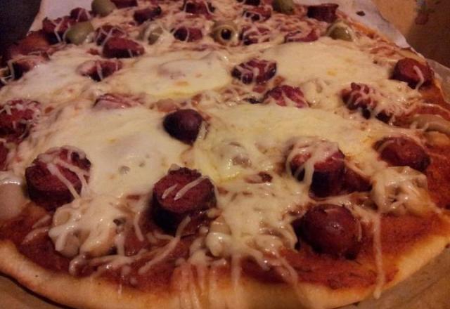 Pizza au merguez