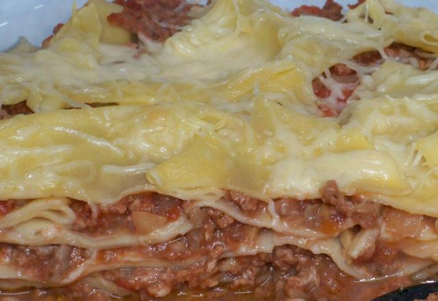 Lasagnes bolognaises aux champignons de Paris