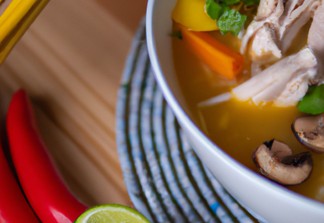 Soupe asiatique au poulet