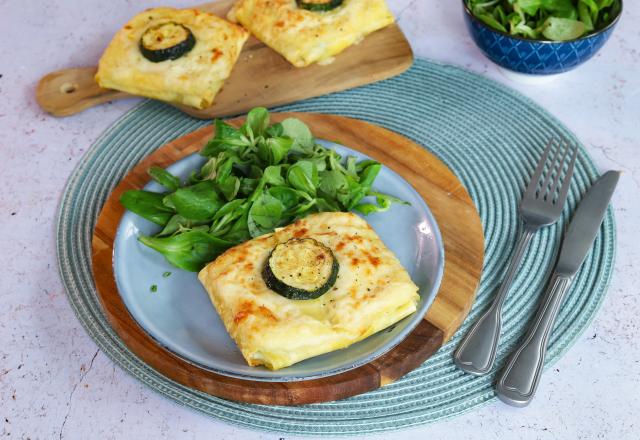 Lasagnes en portefeuilles aux courgettes