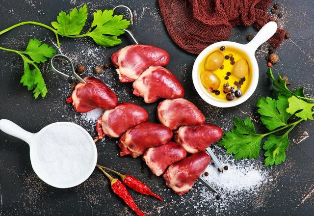 Cœurs de canard à la plancha