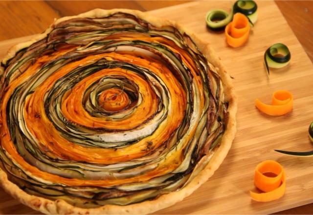 Tarte salée en spirale