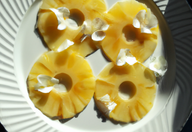 Carpaccio d'ananas à la vanille