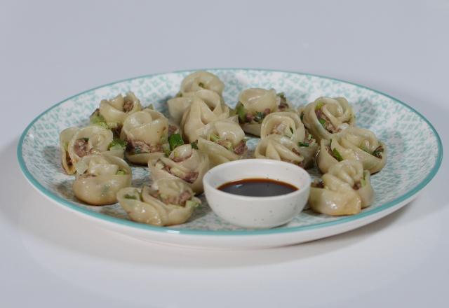 Gyozas en forme de roses