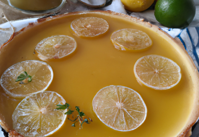 Flan en tarte vanille / citron