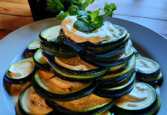 Tian de courgettes au chèvre et à la menthe