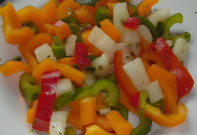 Salade de poivrons bon marché