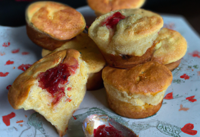 Muffins, cœur coulant confiture de lait