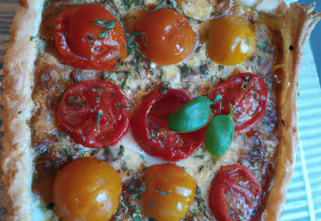 Tarte légère tomates et mozzarella base thon